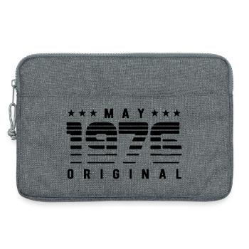 May 1976 Original Striped Vintage Geburtstag - Laptoptasche 13" - Grau meliert - Vorne