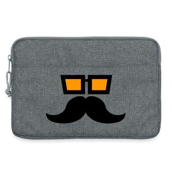 Schnurrbart - Laptoptasche 13" - Grau meliert - Vorne