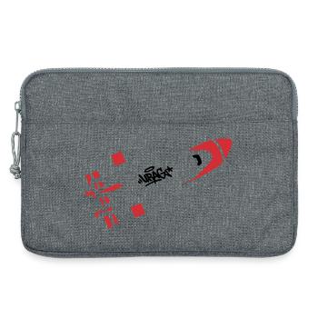 Logo graffiti de fusée rouge - Sacoche pour ordinateur portable 13 pouces - gris chiné - Devant