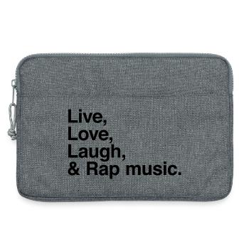live love laugh and rap - Laptoptasche 13" - Grau meliert - Vorne