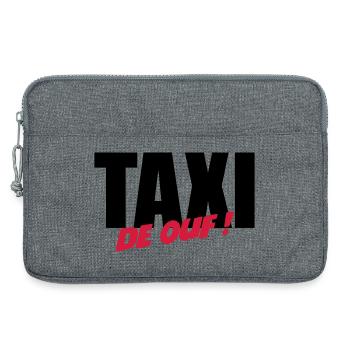 Taxi de ouf ! - Sacoche pour ordinateur portable 13 pouces - gris chiné - Devant