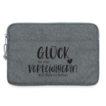 Verteidigerin Fußball Frauenfußball Sport Geschenk - Laptoptasche 13" - Grau meliert - Vorne