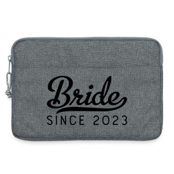Bride since 2023 - Laptop bag 13" - heather grey - Front