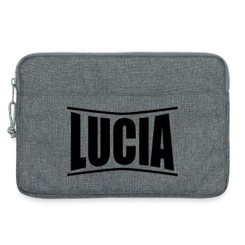 name t-shirt Lucia t-shirt gift idea - Laptop bag 13" - heather grey - Front
