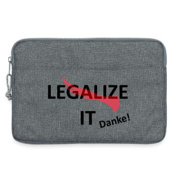 Cannabis Marijuana Legalization - Laptop bag 13" - heather grey - Front