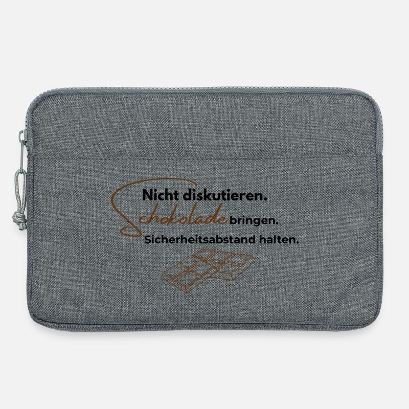 Nicht diskutieren. Schokolade bringen. - Laptoptasche 13" - Grau meliert