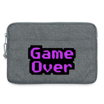 Game Over Pixel Retro - Sacoche pour ordinateur portable 13 pouces - gris chiné - Devant