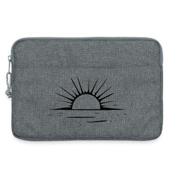 Cadeau de Noël Sunset Sea Sun - Sacoche pour ordinateur portable 13 pouces - gris chiné - Devant