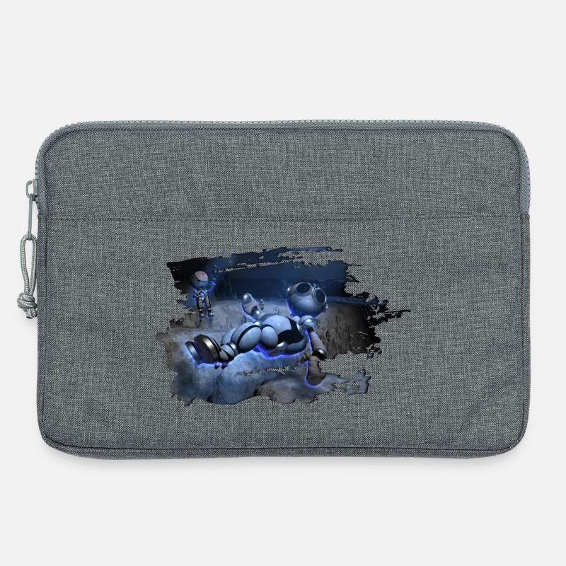 robo moon - Laptoptasche 13" - Grau meliert