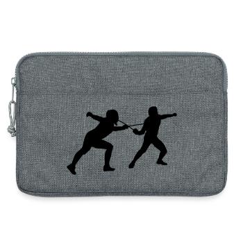 Fechten - Laptoptasche 13" - Grau meliert - Vorne
