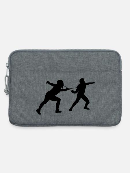 Fechten - Laptoptasche 13" - Grau meliert
