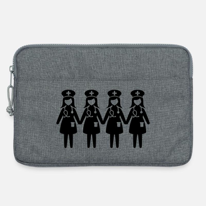 Krankenschwester Team - Laptoptasche 13" - Grau meliert