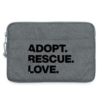 ADOPT SAVE LOVE ANIMAL LOVE PET ADOPTION - Laptop bag 13" - heather grey - Front