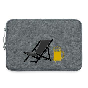 Vecteur couleur bière chaise de plage - Sacoche pour ordinateur portable 13 pouces - gris chiné - Devant