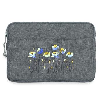 Fleur - Sacoche pour ordinateur portable 13 pouces - gris chiné - Devant