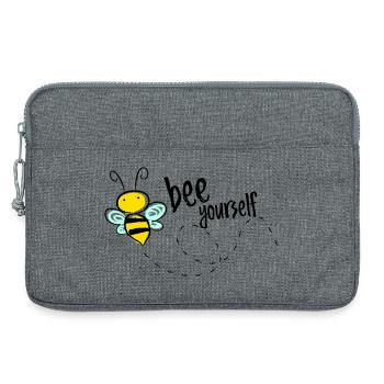 Bee Yourself Bee Saying T-Shirt - Laptop bag 13" - heather grey - Front
