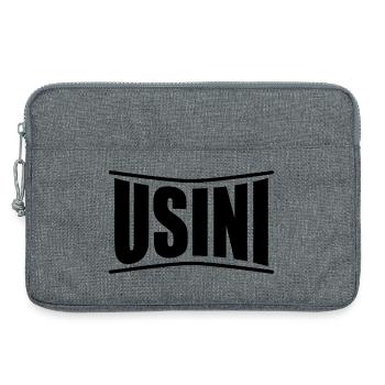 t-shirt Usini t-shirt Sardaigne idée cadeau - Sacoche pour ordinateur portable 13 pouces - gris chiné - Devant