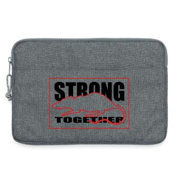 Unity Rongeur Silhouette T-shirt graphique rouge et noir - Sacoche pour ordinateur portable 13 pouces - gris chiné - Devant