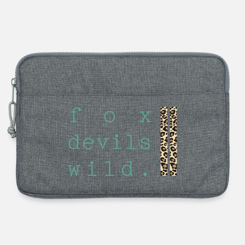 Fox Devil Wild Leopard - Laptop bag 13" - heather grey