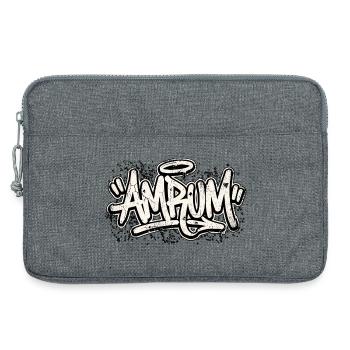 Amrum Graffiti Oldschool Hip Hop - Laptoptasche 13" - Grau meliert - Vorne