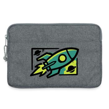 Graffiti de fusées - Sacoche pour ordinateur portable 13 pouces - gris chiné - Devant