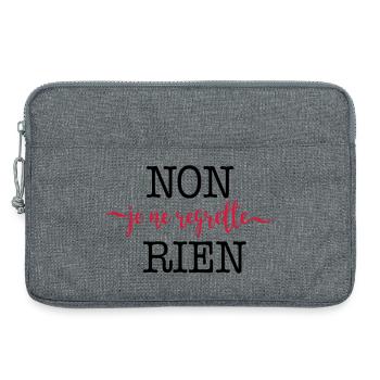 Non, je ne regrette rien - Laptoptasche 13" - Grau meliert - Vorne