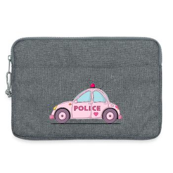 Voiture de Police Police Rose - Sacoche pour ordinateur portable 13 pouces - gris chiné - Devant