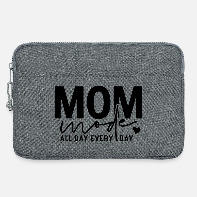 Mama-Modus den ganzen Tag jeden Tag - Laptoptasche 13" - Grau meliert