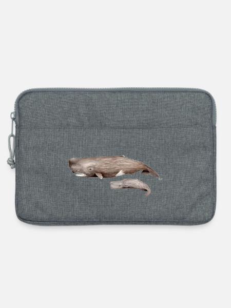Cachalot - Pottwal - Pottwale - Laptoptasche 13" - Grau meliert