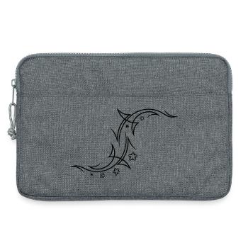 Tribal with stars - Laptop bag 13" - heather grey - Front