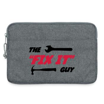 The "Fix it" Guy 🔨 - Laptop bag 13" - heather grey - Front