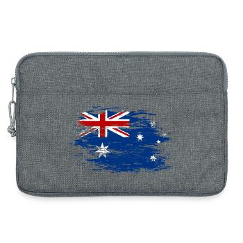 Australia flag used - Laptop bag 13" - heather grey - Front