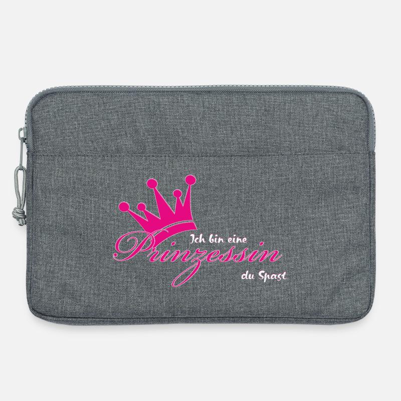 Ich bin eine Prinzessin - Laptoptasche 13" - Grau meliert