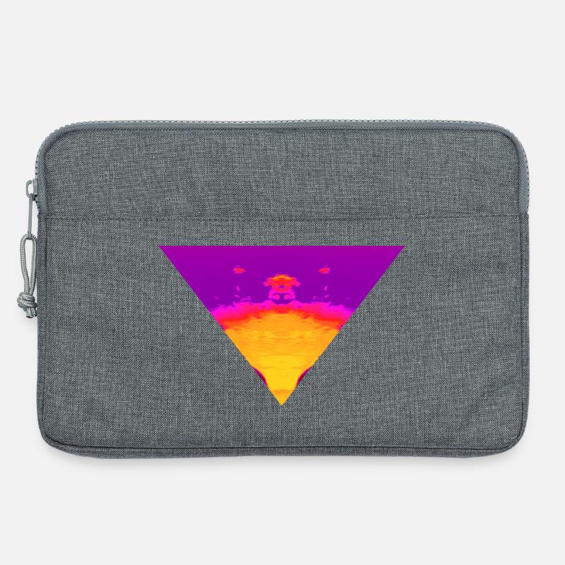 Neon Vortex, Cyber Sunset - Laptoptasche 13" - Grau meliert