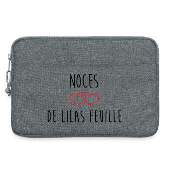 Noces de Lilas 63 ans de mariage - Sacoche pour ordinateur portable 13 pouces - gris chiné - Devant
