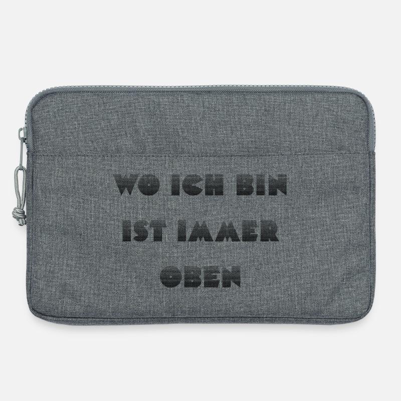 Wie ein Kompass: Ich bin immer oben - Laptoptasche 13" - Grau meliert
