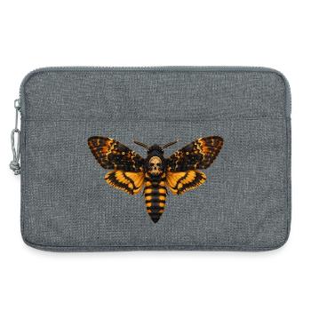 Tête de la mort Papillon Acherontia atropos - Sacoche pour ordinateur portable 13 pouces - gris chiné - Devant