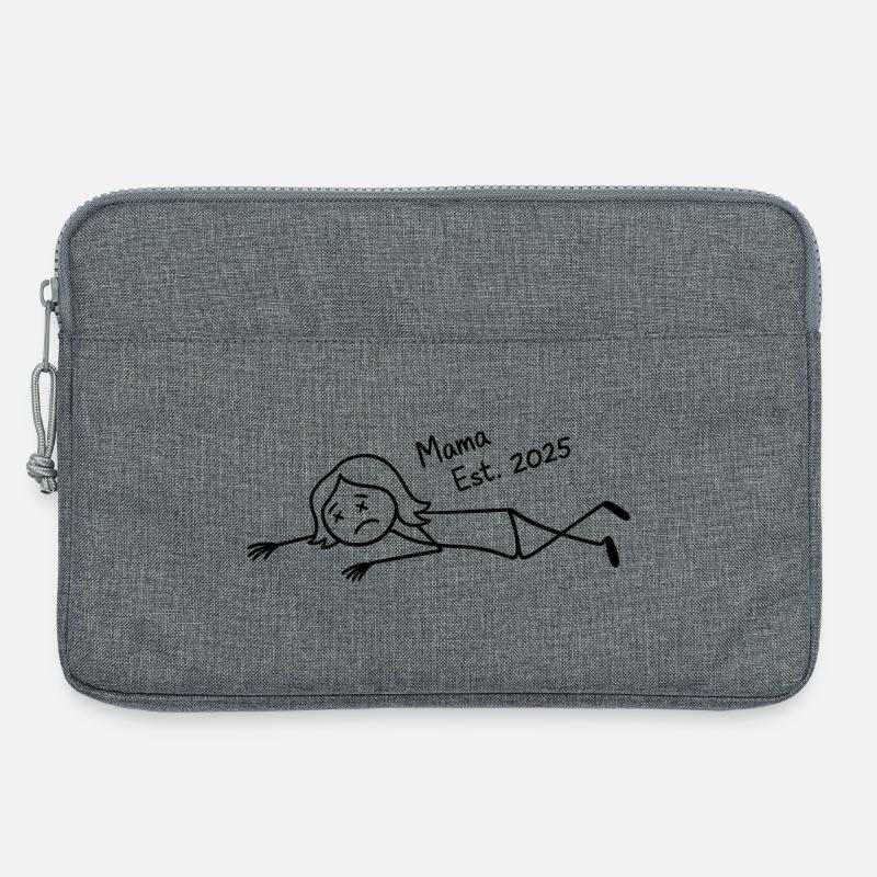 Mama Est 2025 Liegendes Design - Laptoptasche 13" - Grau meliert