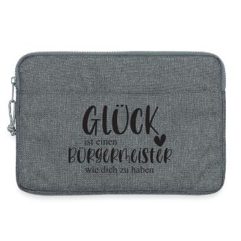 Bürgermeister Ehrenamt Stadt Gemeinde Geschenk - Laptoptasche 13" - Grau meliert - Vorne