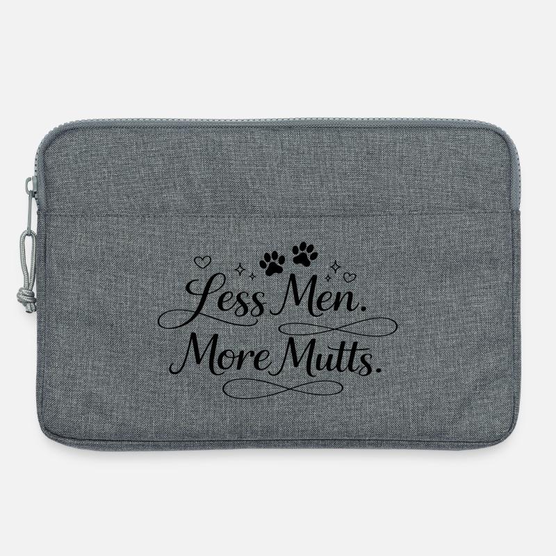 Less men. More mutts. - Laptop bag 13" - heather grey