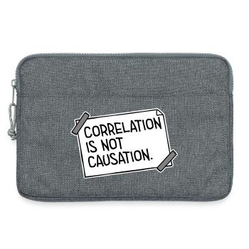 Correlation Is Not Causation Nerd Science - Laptop bag 13" - heather grey - Front
