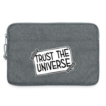 Trust The Universe Spirituell Universum Zitat Logo - Laptoptasche 13" - Grau meliert - Vorne