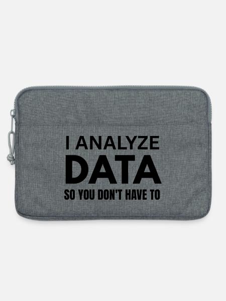 Lustiges Datenanalyst-Computer-Nerd-Geschenk für meinen Ehemann - Laptoptasche 13" - Grau meliert