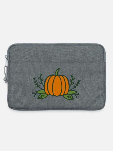 Kürbis Halloween Herbst - Laptoptasche 13" - Grau meliert