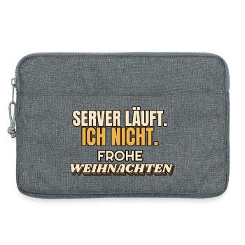 Server läuft. Ich nicht. Frohe Weihnachten - IT - Laptoptasche 13" - Grau meliert - Vorne