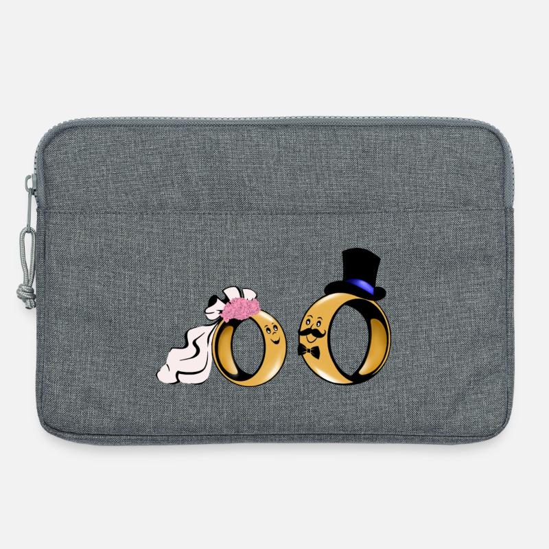 Brautringe Duo Love - Laptoptasche 13" - Grau meliert