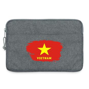 Vietnam Flagge / Geschenk Hanoi Asien Südostasien - Laptoptasche 13" - Grau meliert - Vorne