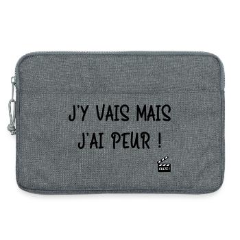 J'y vais mais j'ai peur ! Les Bronzés font du ski - Sacoche pour ordinateur portable 13 pouces - gris chiné - Devant