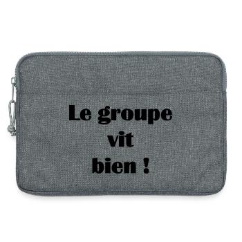 Le groupe vit bien ! - Sacoche pour ordinateur portable 13 pouces - gris chiné - Devant