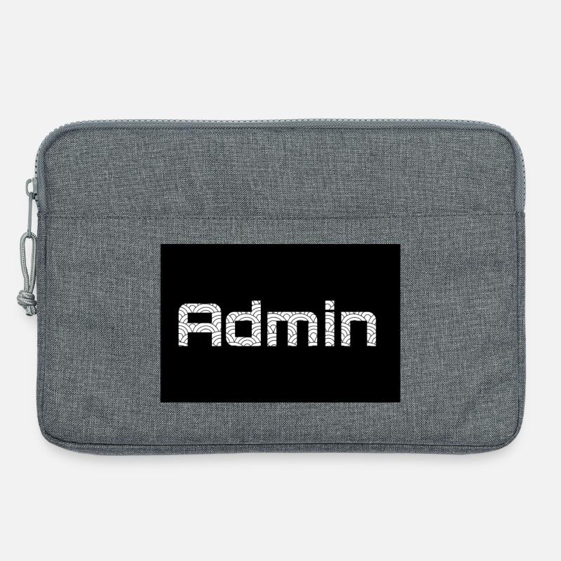 ADMIN Whitewords/Blackbackround - Laptoptasche 13" - Grau meliert